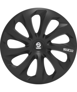SET 4 COPRICERCHI AUTO SPARCO "SICILIA" NERO, 15" POLLICI - SPC1570BK
